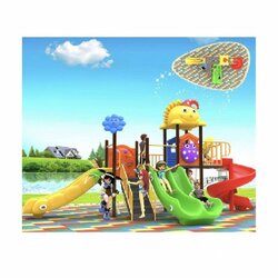 เครื่องเล่นสนามกลางแจ้ง ชุดดอกไม้กับพระอาทิตย์เล่นสไลด์,สไลเดอร์,กระดานลื่น,เครื่องเล่นเด็ก,ครุภัณฑ์สนามเด็กเล่น, สพฐ,โครงการโรงเรียนประชารัฐ,งบประมาณ70,000 ขนาด 210x480x260 ซม.