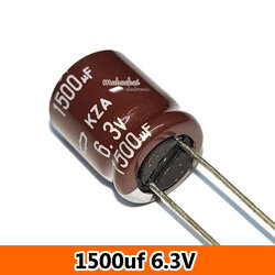 ตัวเก็บประจุด้วยไฟฟ้า 1500 ยูเอฟ 6.3 โวลต์ 1500uf 6.3V Capacitor