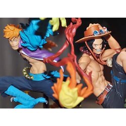 Marco & Ace ของแท้ JP แมวทอง - Scultures Banpresto [โมเดลวันพีช] (2 ตัว)