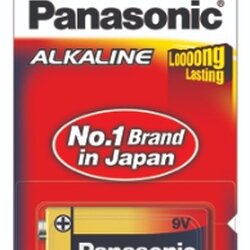 ถ่าน ALKALINE [PANASONIC] 9V 6LR61T/1B (1ก้อน/แพ็ค)