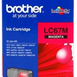 ตลับหมึกอิ้งค์เจ็ท [Brother] LC-67M สีชมพู
