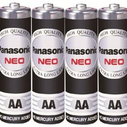 ถ่านไฟฉาย [PANASONIC] AA Neo R6NT/4SL สีดำ (4ก้อน/แพ็ค)