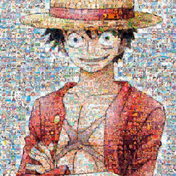Luffy Mosaic Art ของแท้ JP แมวทอง - Jigsaw Puzzle Ensky [จิ๊กซอว์วันพีช]
