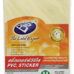 สติ๊กเกอร์ใส [BOS] A4 PVC (50แผ่น/ห่อ)