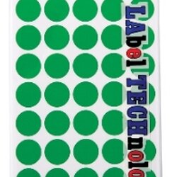 สติ๊กเกอร์กระดาษวงกลม [ลาเท็กซ์] C-302 16 มม. สีเขียว