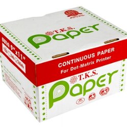 กระดาษต่อเนื่อง [TKS] 9"*11" 1ชั้น ไม่มีเส้น