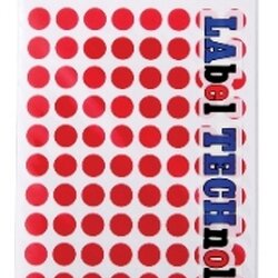สติ๊กเกอร์กระดาษวงกลม [ลาเท็กซ์] C-304 9 มม. สีแดง