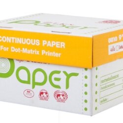 กระดาษต่อเนื่อง [TKS] 9"*11" 4ชั้น ไม่มีเส้น