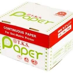 กระดาษต่อเนื่อง [TKS] 9.5"*11" 1ชั้น ไม่มีเส้น