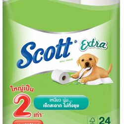 กระดาษชำระม้วนเล็ก [SCOTT] Extra Double Roll (24ม้วน/แพ็ค)