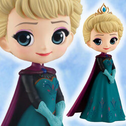 Elsa Coronation Style - Normal Color ของแท้ JP - Q Posket Banpresto [โมเดล Disney]