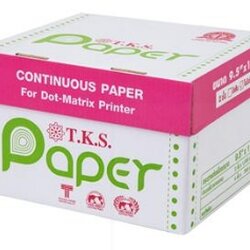 กระดาษต่อเนื่อง [TKS] 9.5"*11" 2ชั้น ไม่มีเส้น