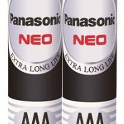 ถ่านไฟฉาย [PANASONIC] AAA Neo R03NT/2SL สีดำ (2ก้อน/แพ็ค)