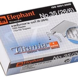 ลวดเย็บ [ตราช้าง] เบอร์35 26/6 ไททาเนีย