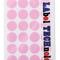 สติ๊กเกอร์กระดาษวงกลม [ลาเท็กซ์] C-301 19 มม. สีชมพู