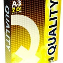 กระดาษถ่ายเอกสาร [Quality] 70g A3 กล่องเหลือง (500 แผ่น)