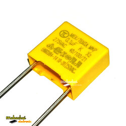 275V 0.1UF ตัวเก็บประจุ X2 104K pitch 10 mm. TENTA (แบรนด์ TC)