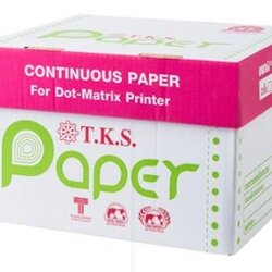 กระดาษต่อเนื่อง [TKS] 9.5"*5.5" 2ชั้น ไม่มีเส้น