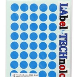 สติ๊กเกอร์กระดาษวงกลม [ลาเท็กซ์] C-303 12 มม. สีน้ำเงิน