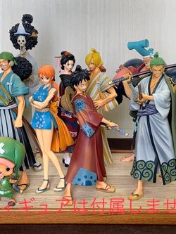 Straw Hat Pirates Wano Set ของแท้ JP แมวทอง - Grandline Men / Lady Banpresto [โมเดลวันพีช] (9 ตัว)
