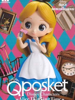Alice Thinking Time - Normal Color ของแท้ JP - Q Posket Banpresto [โมเดล Disney]