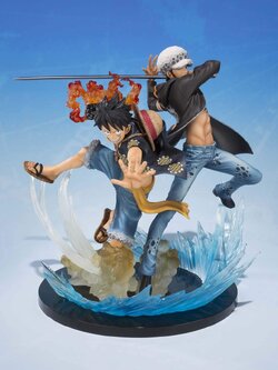 Luffy & Law ของแท้ JP แมวทอง - Figuarts Zero Bandai [โมเดลวันพีช] (2 ตัว)