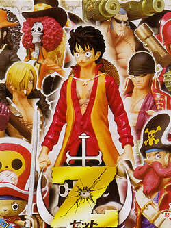 Straw Hat Pirates Film Z Set ของแท้ JP แมวทอง - Super Modeling Soul Bandai [โมเดลวันพีช] (9 ตัว)