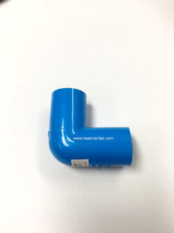 ข้องอ 90 PVC สีฟ้า ขนาด 4 หุน (1/2)