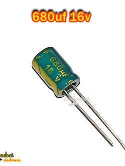 680uf 16v คาปาซิเตอร์ อิเล็คโทรไลท์