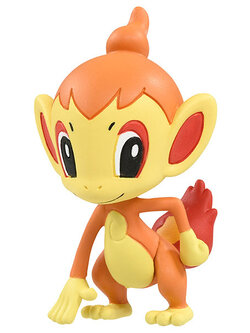 Chimchar ของแท้ JP - Monster Collection Takara Tomy [โมเดลโปเกมอน]