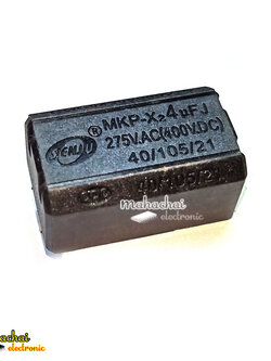 4uf 400VDC 275VACแนวนอน MKP X2 405J ตัวเก็บประจุฟิล์มใช้ในเตาแม่เหล็กไฟฟ้า