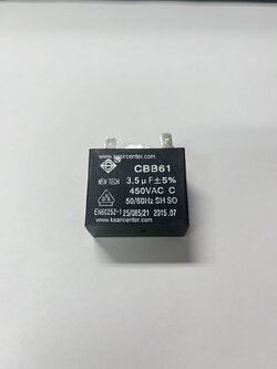 แคปพัดลม แบบเหลี่ยม แบบมีขาเสียบ ขนาด 3.5 ไมโคร (MFD) (รหัสสินค้า 013049)