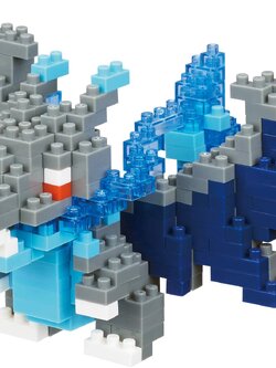 Mega Charizard X (แบบประกอบ) ของแท้ JP - Nanoblock Kawada [เลโก้โปเกมอน]