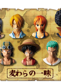 Straw Hat Pirates Set ของแท้ JP แมวทอง - Greatdeep Collection Bandai [โมเดลวันพีช] (9 ตัว)