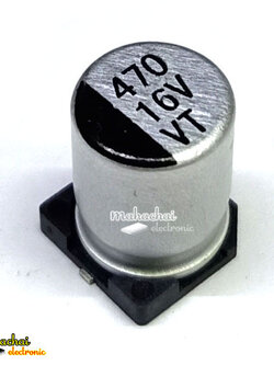 470uf16v ขนาด 8*10.5 mm. ตัวเก็บประจุอิเล็กโทรไลต์อลูมิเนียม ตัวเก็บประจุด้วยไฟฟ้า