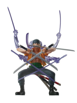 Zoro ของแท้ JP แมวทอง - Attack Motions Bandai [โมเดลวันพีช]