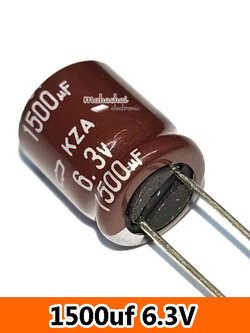 ตัวเก็บประจุด้วยไฟฟ้า 1500 ยูเอฟ 6.3 โวลต์ 1500uf 6.3V Capacitor