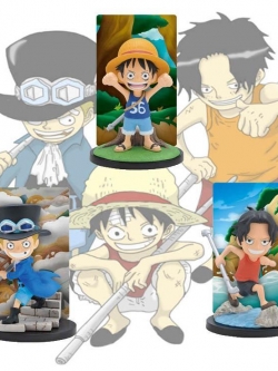 Brother Children Set ของแท้ JP แมวทอง - WCF Ichiban Kuji Banpresto [โมเดลวันพีช] (3 ตัว)