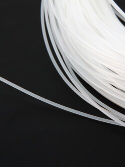 เส้นหวายเทียม กลม 2.50 มิล สีขาวใส สำหรับงานดันโครงกระเป๋า ดันโครงเบาะ สานโคมไฟ สานตะกร้า สานเฟอร์นิเจอร์