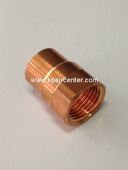 ข้อต่อตรงทองแดง เกลียวใน 3/8 x 1/4 นิ้ว