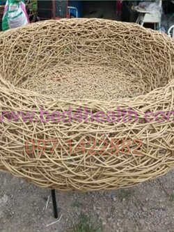 รังนกยักษ์-หวายเทียม โครงสเตนเลส แข็งแรง เส้นหวายเทียมกลม 6-8 มิล อลังการมาก