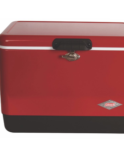 54 Qt / 51 L Stainless Steel Belted Cooler Red 3000006615 TOLC0539