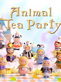 Pucky Animal Tea Party Series - 100% - ของแท้ - Pop Mart [โมเดลปักกี้] (สินค้าพร้อมส่ง)