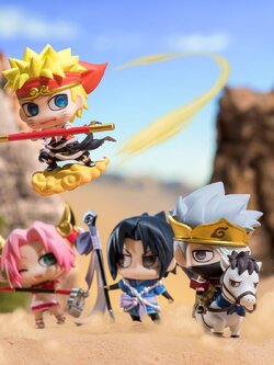 Naruto Team 7 Set ของแท้ JP - Petit Chara Land Megahouse [โมเดลนารูโตะ] (4 ตัว)