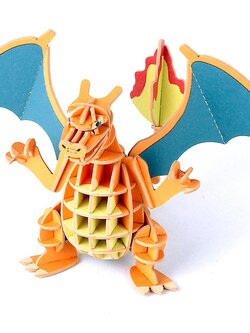 Charizard (แบบประกอบ) ของแท้ JP - si-gu-mi Paper Art [โมเดลโปเกมอน]