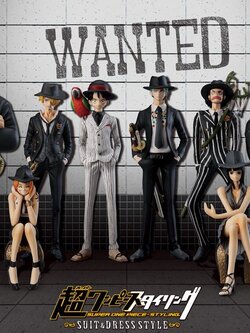 Straw Hat Pirates Suit Dress Style Set ของแท้ JP แมวทอง - Super Styling Bandai [โมเดลวันพีช] (8 ตัว)