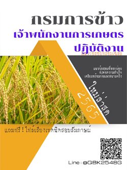 สรุปแนวข้อสอบ เจ้าพนักงานการเกษตรปฏิบัติงาน กรมการข้าว พร้อมเฉลย