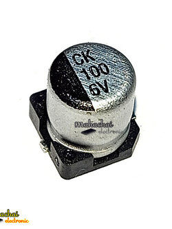 100uf 6v ตัวเก็บประจุอลูมิเนียมอิเล็กโทรไลต์ SMD 6V/ 100UF