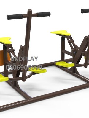 บริหารแขน-เข่า-ลดหน้าท้อง (แบบม้าโยกคู่) เครื่องออกกำลังกาย, กลางแจ้ง, ลานกีฬา, อเนกประสงค์, สนามกีฬา