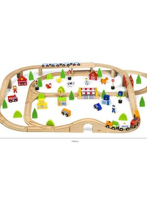 ชุดรถไฟผจญภัยแสนสนุก 90 ชิ้น สื่อการสอนอนุบาล,ปฐมวัย,ของเล่นเสริมพัฒนาการ, ของเล่นเสริมทักษะ